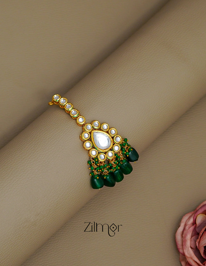 FS1011234 - Kundan & Beaded Maang Tikka 5-Zilmor