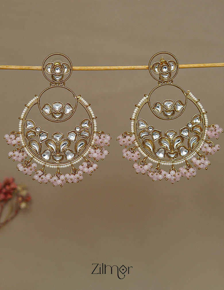 FS1011238 - Bead Clustering Kundan Earrings 2-Zilmor