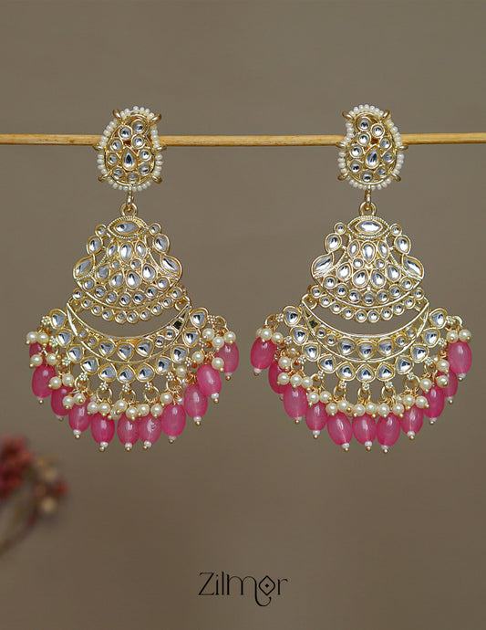 FS1011239 - Designer Kundan Chandbali Earrings