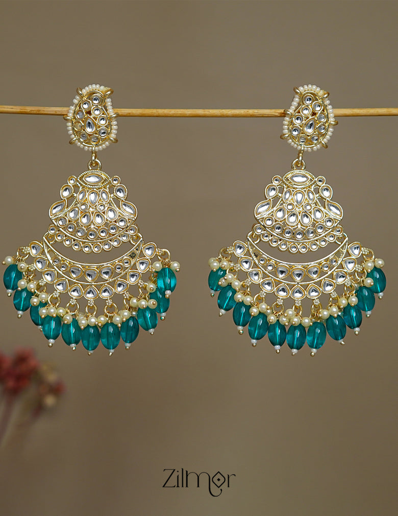 FS1011239 - Designer Kundan Chandbali Earrings 2-Zilmor