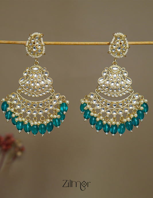 FS1011239 - Designer Kundan Chandbali Earrings