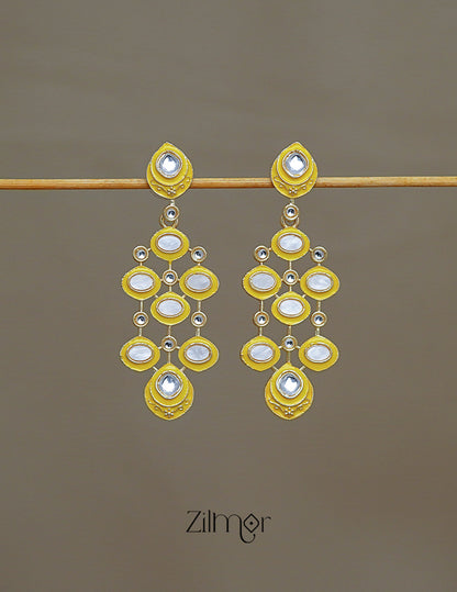 FS1011240 - Meenakari Kundan Long Earrings 5-Zilmor
