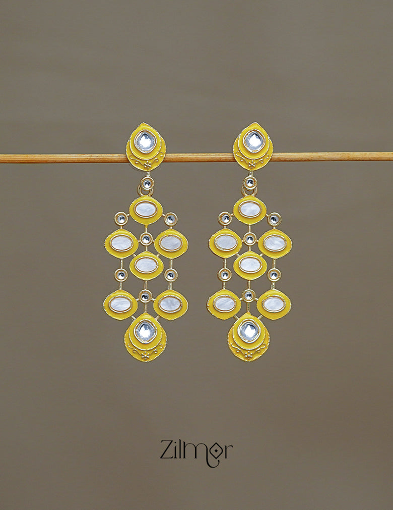 FS1011240 - Meenakari Kundan Long Earrings 5-Zilmor