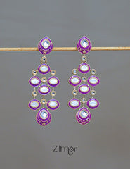 FS1011240 - Meenakari Kundan Long Earrings 2-Zilmor