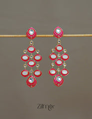 FS1011240 - Meenakari Kundan Long Earrings 3-Zilmor