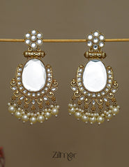 FS1011243 - Kundan Stud Drop Earrings 3-Zilmor