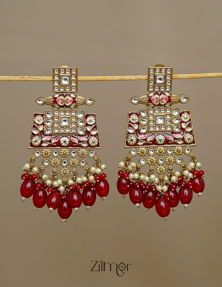FS1011247 - Designer Kundan Party Earrings 3-Zilmor