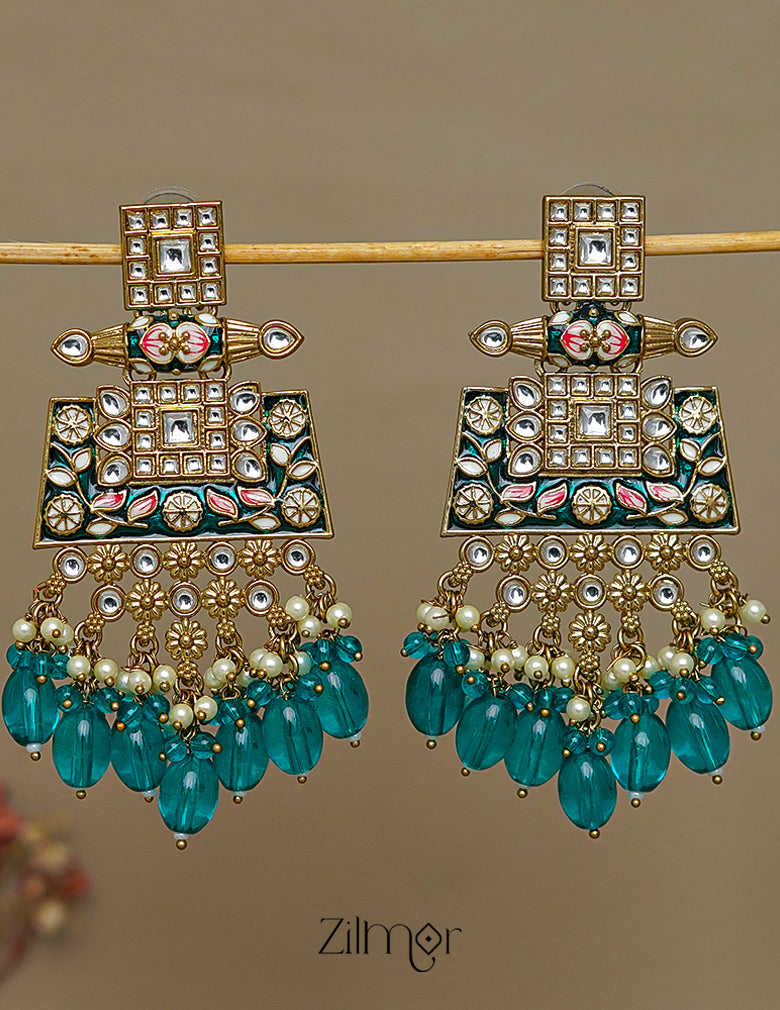 FS1011247 - Designer Kundan Party Earrings 4-Zilmor