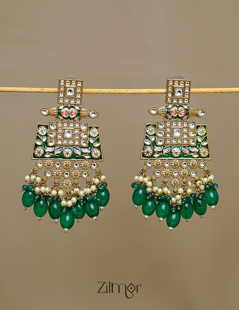 FS1011247 - Designer Kundan Party Earrings 5-Zilmor