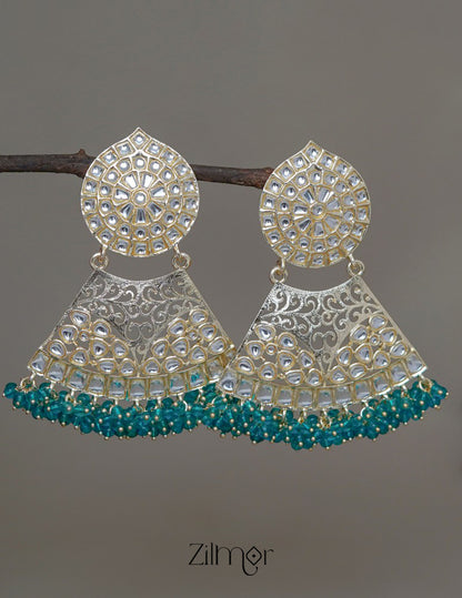 FS1011248 - Gold Filigree Chandbali Earrings 3-Zilmor