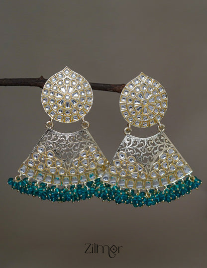 FS1011248 - Gold Filigree Chandbali Earrings 5-Zilmor