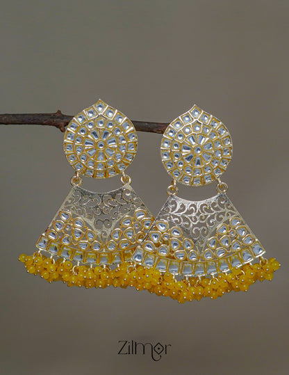 FS1011248 - Gold Filigree Chandbali Earrings 6-Zilmor