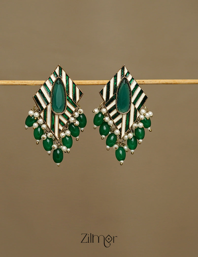 FS1011250 - Pearl Beads hanging Stud Earrings 1-Zilmor