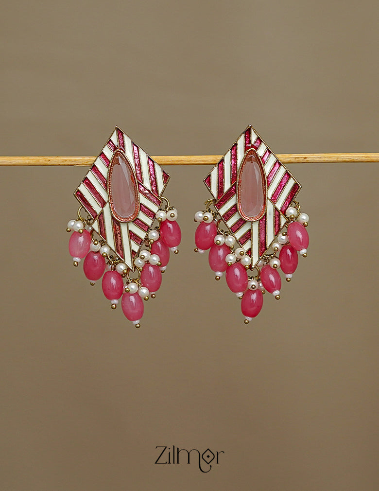 FS1011250 - Pearl Beads hanging Stud Earrings 2-Zilmor