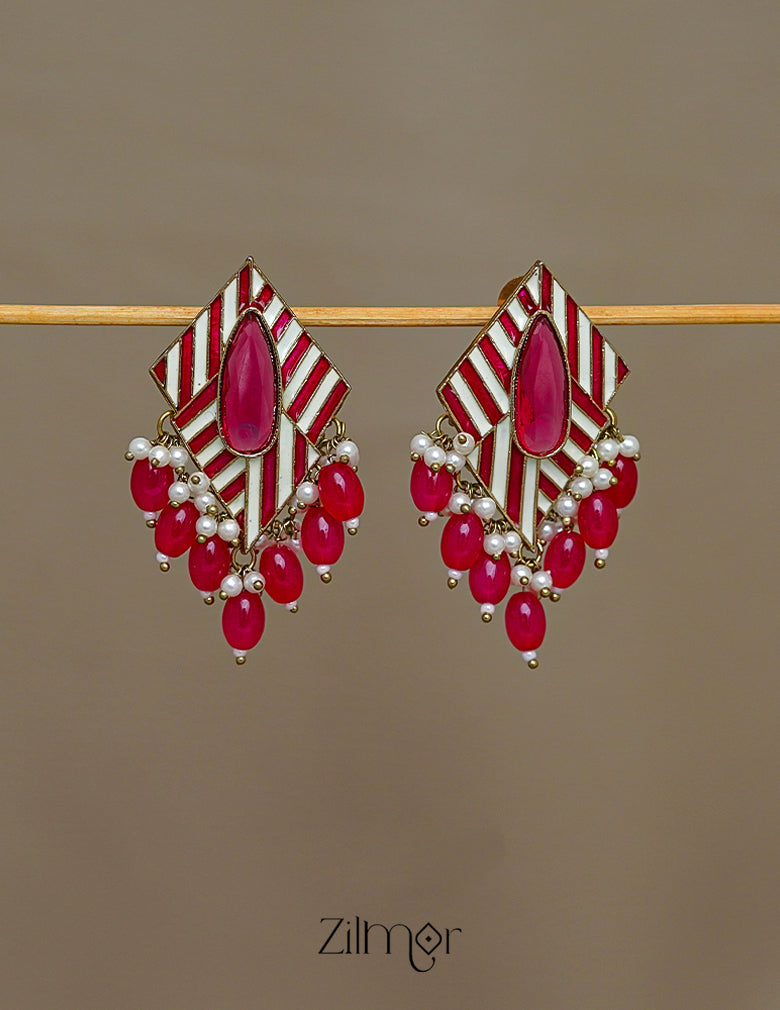 FS1011250 - Pearl Beads hanging Stud Earrings 4-Zilmor