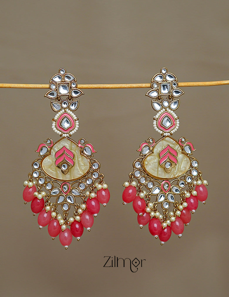 FS1011252 -  Designer Kundan Chandbali Earrings 1-Zilmor