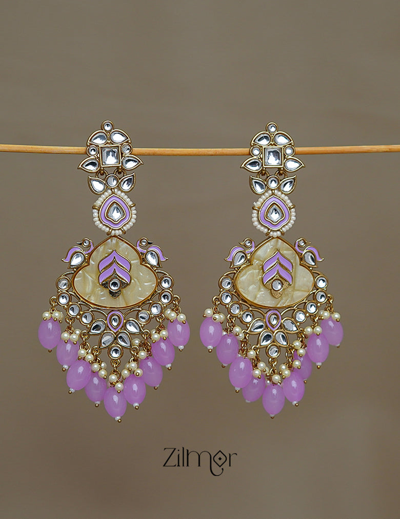 FS1011252 -  Designer Kundan Chandbali Earrings 2-Zilmor