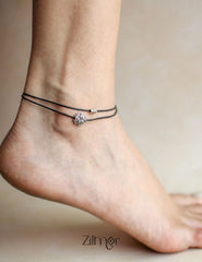Flower and Bead charm Anklet - KY100277