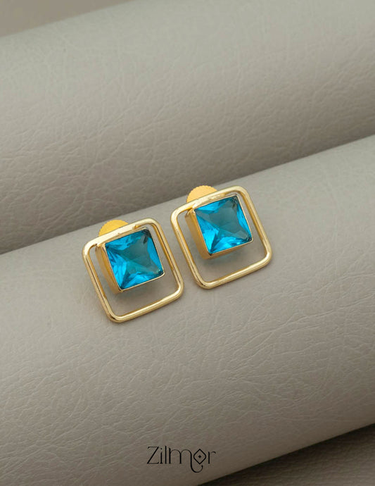 Glossy Stone Earrings (color option) - KE100443