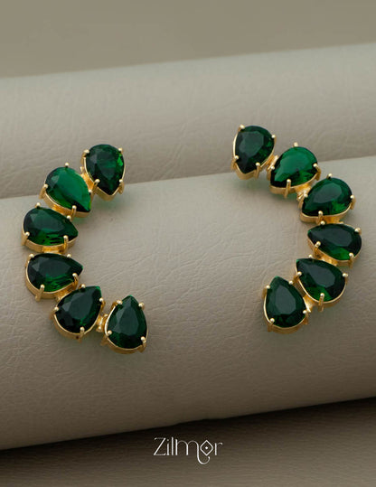 Glossy Stone Raindrop Earrings - KE100747 5-Zilmor