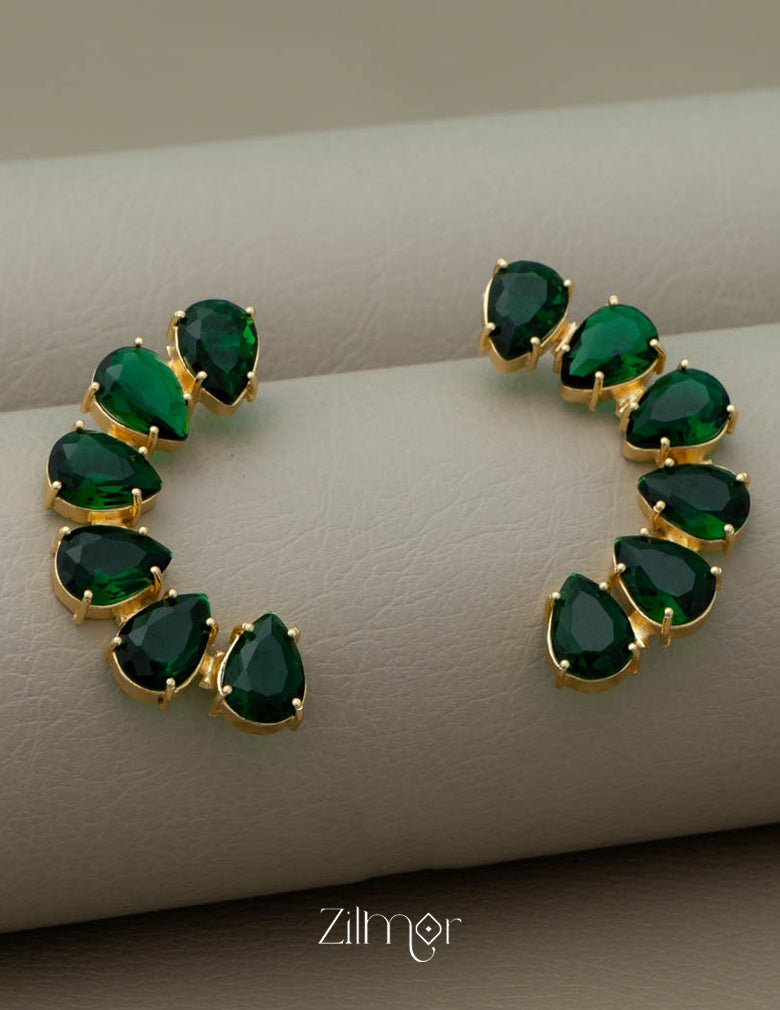 Glossy Stone Raindrop Earrings - KE100747 5-Zilmor