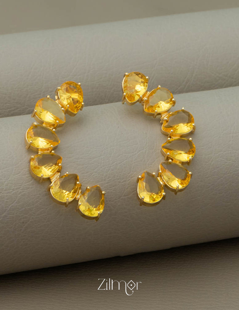 Glossy Stone Raindrop Earrings - KE100747 10-Zilmor