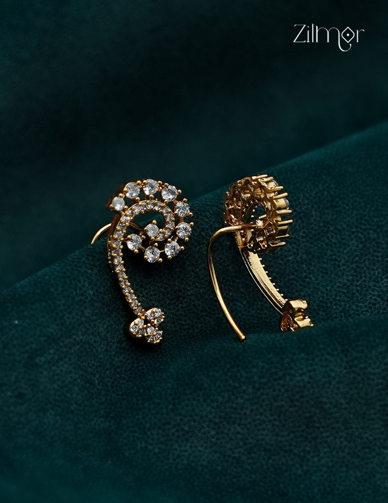 Gold Plated AD Stone  Bugadi Earrings - AF1012944