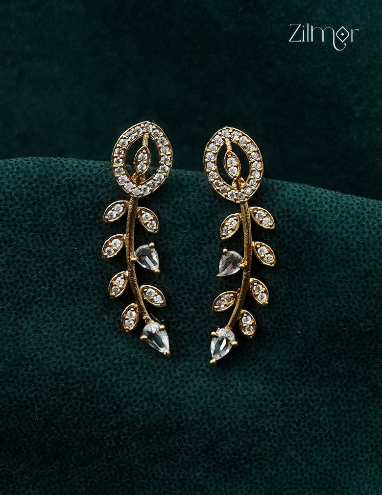 Gold Plated AD Stone Bugadi Earrings - AF1012945