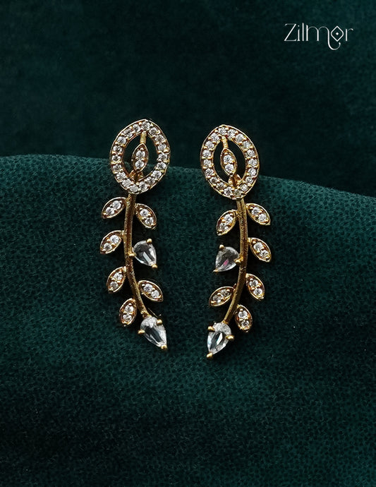 Gold Plated AD Stone Bugadi Earrings - AF1012945