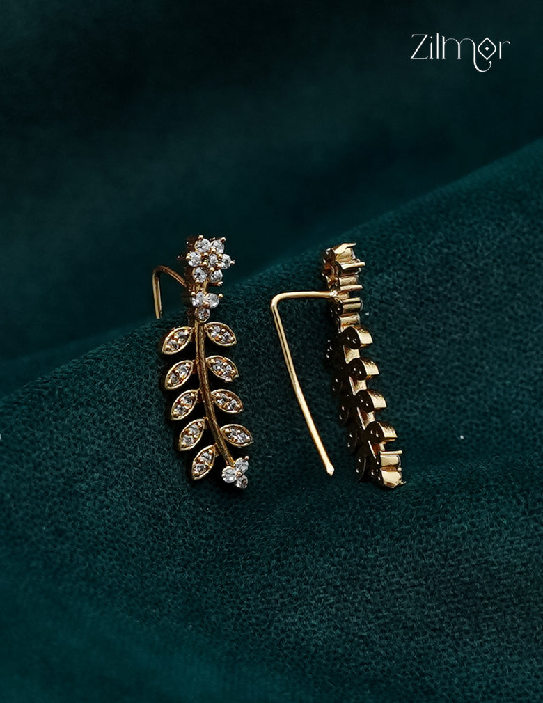 Gold Plated AD Stone Bugadi Earrings - AF1012946