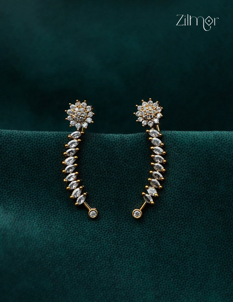 Gold Plated AD Stone Bugadi Earrings - AF1013080