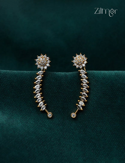 Gold Plated AD Stone Bugadi Earrings - AF1013080