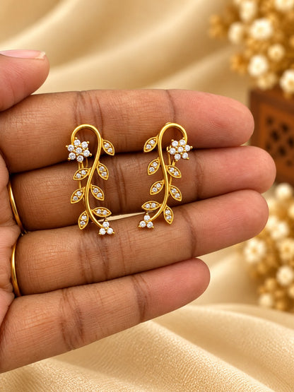 Gold Plated AD Stone Bugadi Earrings - AF1013081