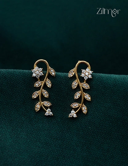 Gold Plated AD Stone Bugadi Earrings - AF1013081