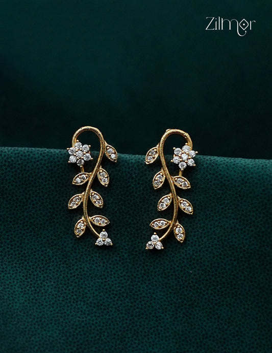 Gold Plated AD Stone Bugadi Earrings - AF1013081
