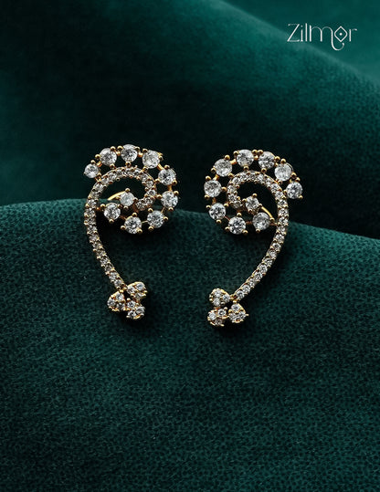 Gold Plated AD Stone  Bugadi Earrings - AF1012944