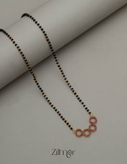Gold Plated AD Stone Pendant Mangalsutra Necklace - KE100431