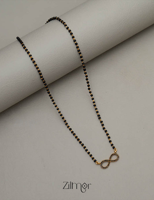Gold Plated AD Stone Pendant Mangalsutra Necklace - KE100433