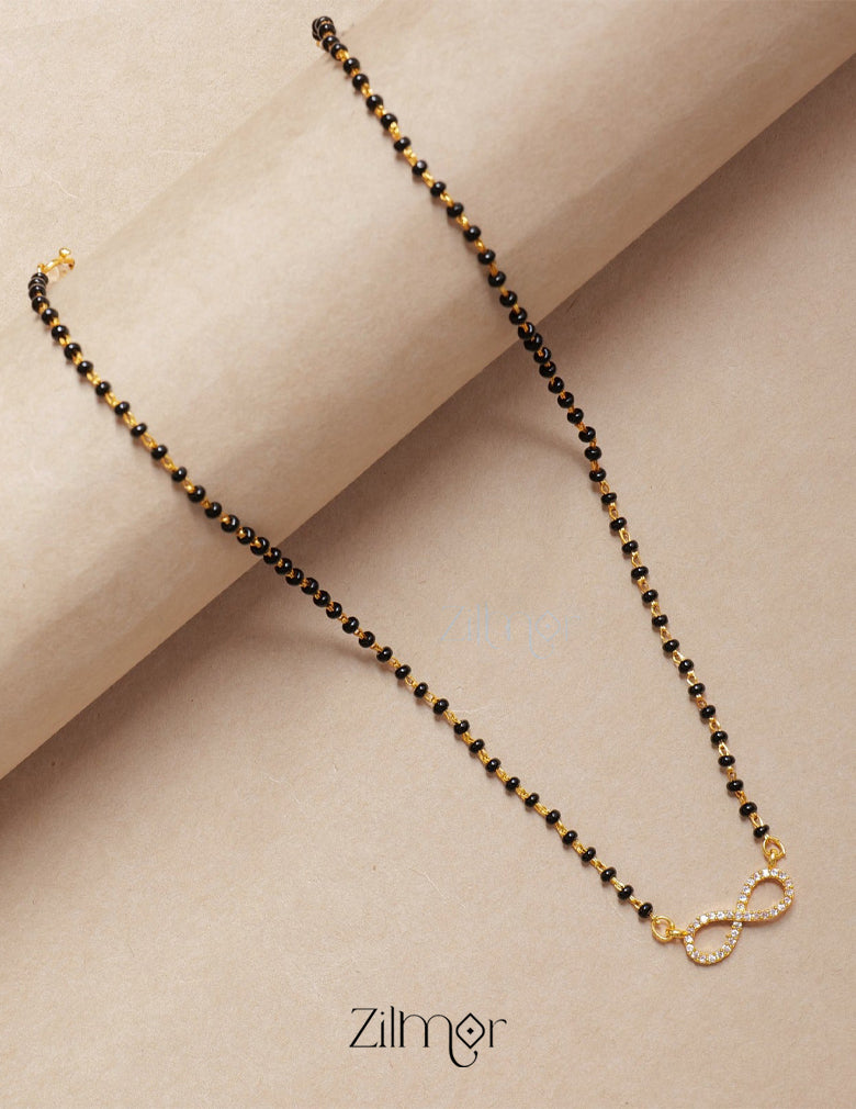 Gold Plated AD Stone Pendant Mangalsutra Necklace - KE100433 4-Zilmor