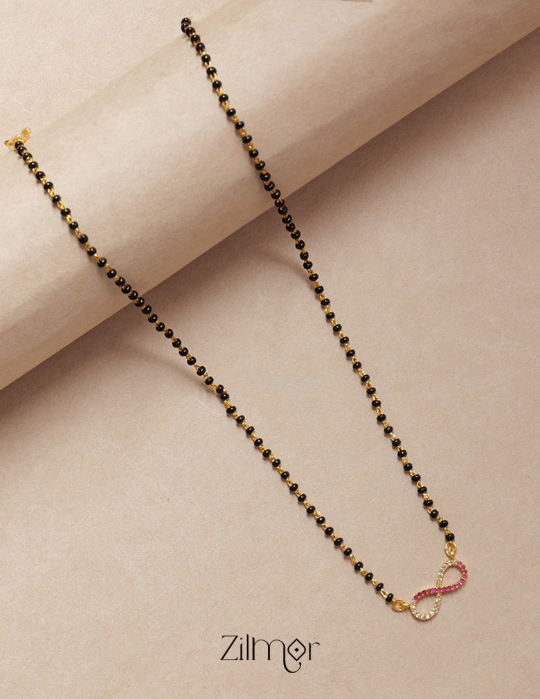Gold Plated AD Stone Pendant Mangalsutra Necklace - KE100433 5-Zilmor