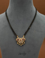 Gold Plated AD Stone Pendant Mangalsutra Necklace - SR100556 3-Zilmor
