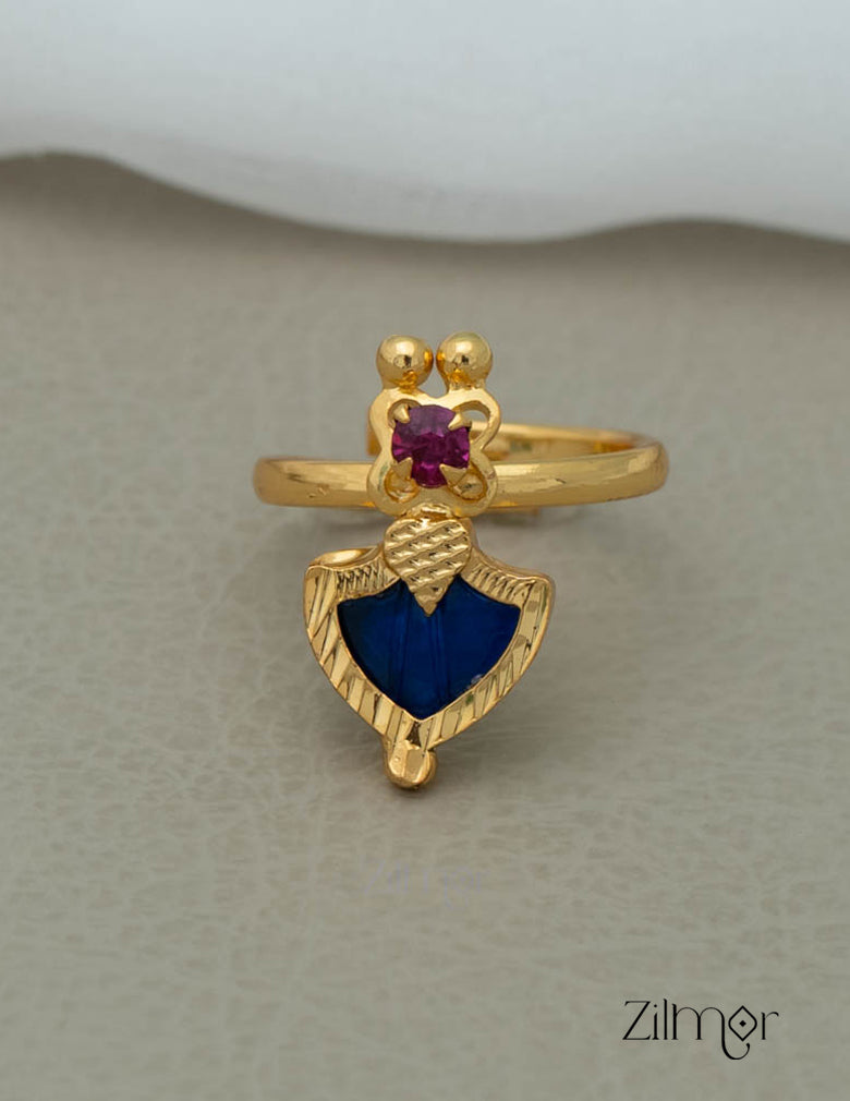 Gold Plated Adjustable Palakka Ring (color option) 6-Zilmor