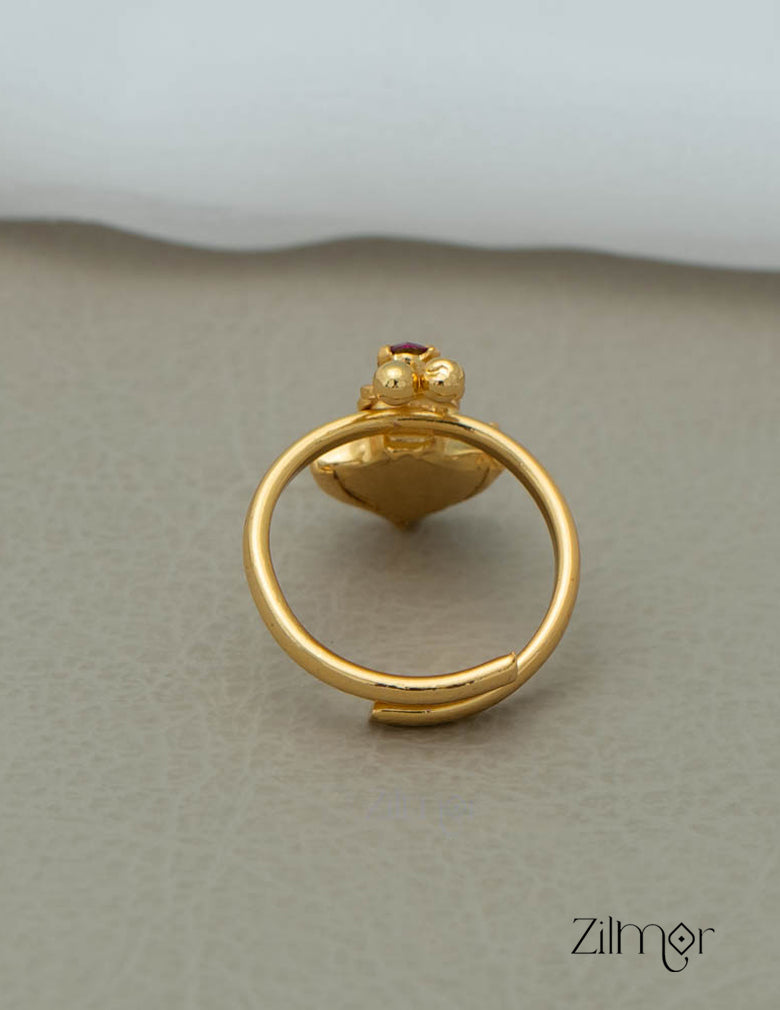 Gold Plated Adjustable Palakka Ring (color option) 5-Zilmor