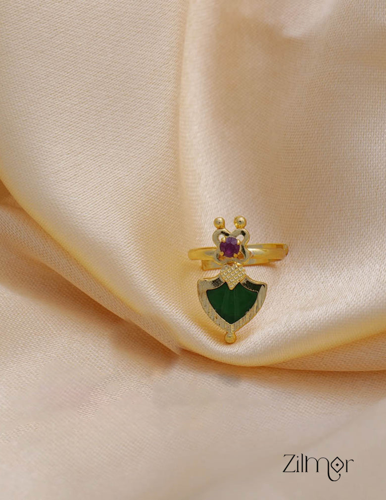 Gold Plated Adjustable Palakka Ring (color option) 4-Zilmor