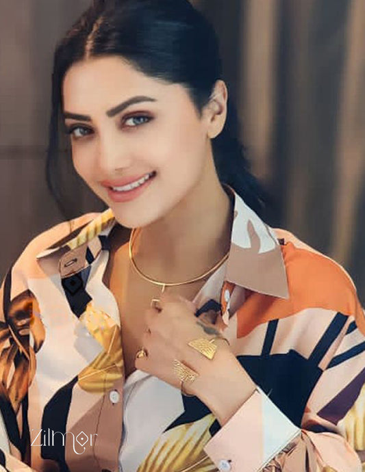 Gold Plated Brass Adjustable Bangle - AS100714 1-Zilmor