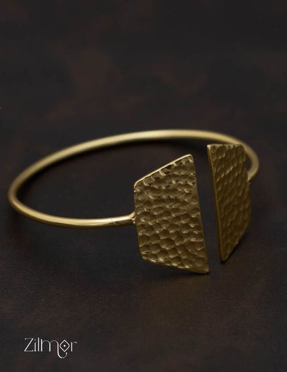 Gold Plated Brass Adjustable Bangle - AS100714 4-Zilmor