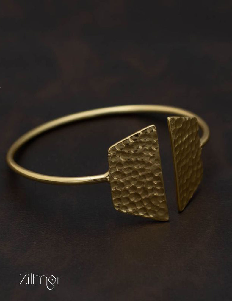 Gold Plated Brass Adjustable Bangle - AS100714 4-Zilmor