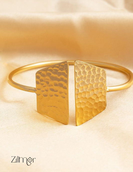 Gold Plated Brass Adjustable Bangle - AS100714 2-Zilmor