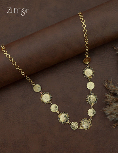 Gold Plated Kemp Stone with Traditional Kaashu Necklace - ZS1012318