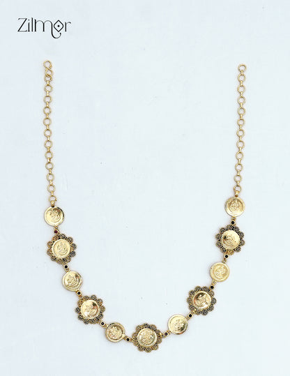 Gold Plated Kemp Stone with Traditional Kaashu Necklace - ZS1012318